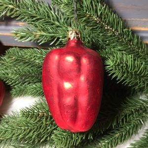 Vintage West Germany mercury glass pepper ornament